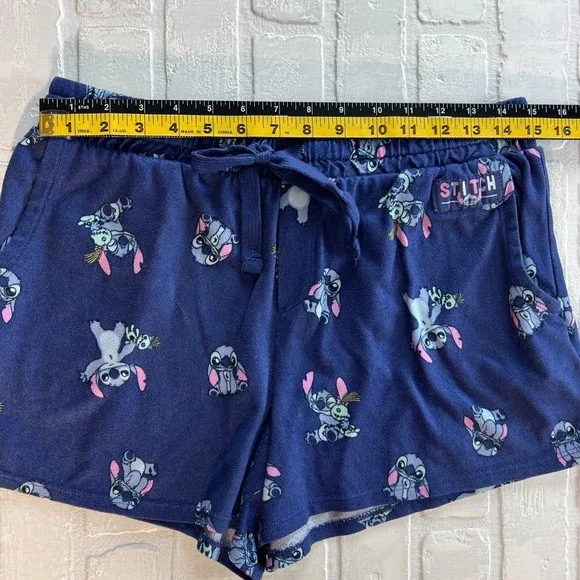 Disney Lilo & Stitch Pajama Set Womens Medium Sleep Shirt Dress Shorts Sleepwear - Picture 11 of 16